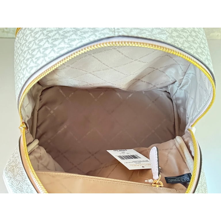 Michael Kors Blush and Cream Signature Dome Backpack Michael Kors Rhea Medium Signature Logo Backpack M Powder  main image 4