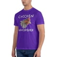thumbnail image 4 of Chicken Whisper Men'S Basic Short Sleeve T-Shirt Purple 6x-Large, 4 of 5
