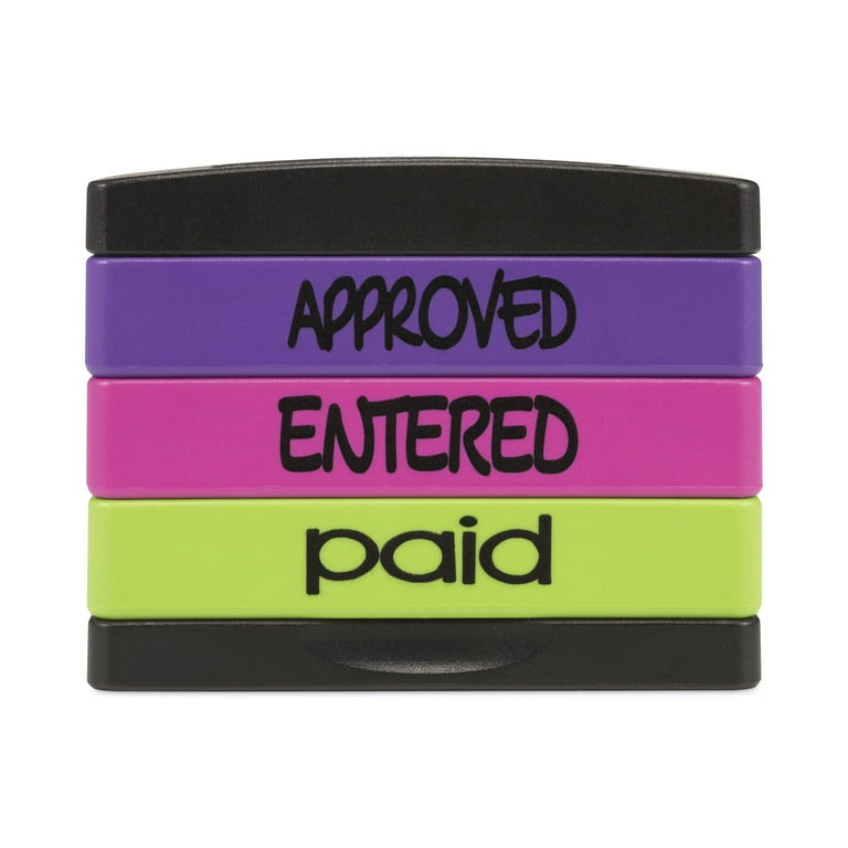 Interlocking Stack Stamp, APPROVED, ENTERED, PAID, 1.81 Interlocking Stack Stamp, APPROVED, ENTERED, PAID, 1.81