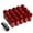 Red, variant on J2 Engineering LN-T7-008-15-GD J2 Engineering 7075 -T6 Forged Aluminum M12X1.5 20Pcs 44mm Height Open -End Lug Nut Set w / Socket Adapter (Gold)