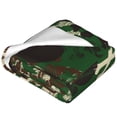 thumbnail image 2 of Bingfone Camouflage Skull Print Flannel Fleece Blanket Throw Blanket for Bed,Sofa,Couch,Travel,Camping(60"x50" ), 2 of 8