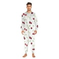 thumbnail image 6 of joogoo Cherry Gardenia Floral Unisex Adults Onesies Pajamas Jumpsuits L, 6 of 7