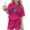 Hot Pink, variant on BFHHYA Girls 4th of July Shorts Set Floral & Flag Print Short Sleeve Tee Elastic Waist Shorts Tween Summer 2-Piece Outfit 3-15 Y