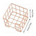 thumbnail image 4 of Rourlinge Wrought Iron Mesh Sticky Notes Holder, Desktop Memo Pad Organizer Basket, Small Paper Clip Tray for Office Desk Accessories, Openwork Grid Storage, 4 of 7