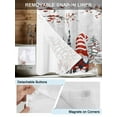 thumbnail image 3 of No Hook Shower Curtain with Snap in Liner,Merry Xmas Gray Dwarfs Elk Bird Waterproof Bath Curtain Double Layers with See Through Top Window, Pine Tree Berry Snowflake Hotel Shower Curtains 72x72in, 3 of 9