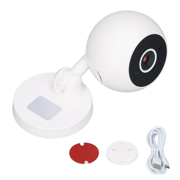 Cámara de seguridad inalámbrica para interiores con detección de movimiento, visión remota, visión nocturna, llamadas de voz bidireccionales y monitor de bebé WiFi.