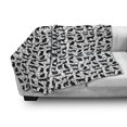 thumbnail image 3 of Cat Soft Flannel Fleece Throw Blanket, Black Silhouettes in Different Positions Friendly Furry Feline Domestic Pet, Cozy Plush for Indoor and Outdoor Use, 60" x 80", Black White, by Ambesonne, 3 of 6