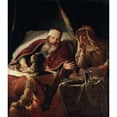 thumbnail image 3 of Abraham Van Dijck 12x14 Black Modern Framed Museum Art Print Titled - Isaac Blessing Jacob, 3 of 5