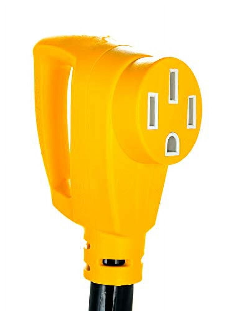 Camco Power Grip 50-Amp 50-Foot Camper/RV Extension Cord | Features Copper 6/3 + 8/1-Gauge Wires & Rated for 125/250 Volts/12,500 Watts (55199)