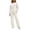 Beige, variant on Tqcoqu Women's Solid 2 Piece Sweatsuit,Crew Neck Long Sleeve Sweatshirt & Elastic Waist Wide Leg Sweatpants,Thick Casual Loungewear Outfit Set,Beige Women's S-XXXL