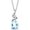 03-Aquamarine, variant on FANCIME Women's 14K White Gold Pear Shaped Teardrop Birthstone Pendant Necklace with Diamond, 16" + 2" Sterling Silver Extender, Birthday Gifts