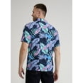 thumbnail image 3 of Batman Men's and Big Men's Floral Graphic Button-Up Resort Shirt, Sizes S-3XL, 3 of 5