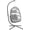 Soft Grey, variant on XIAO WEI Wicker Hanging Egg Chair, Indoor/Outdoor, Foldable, 350 lbs Capacity