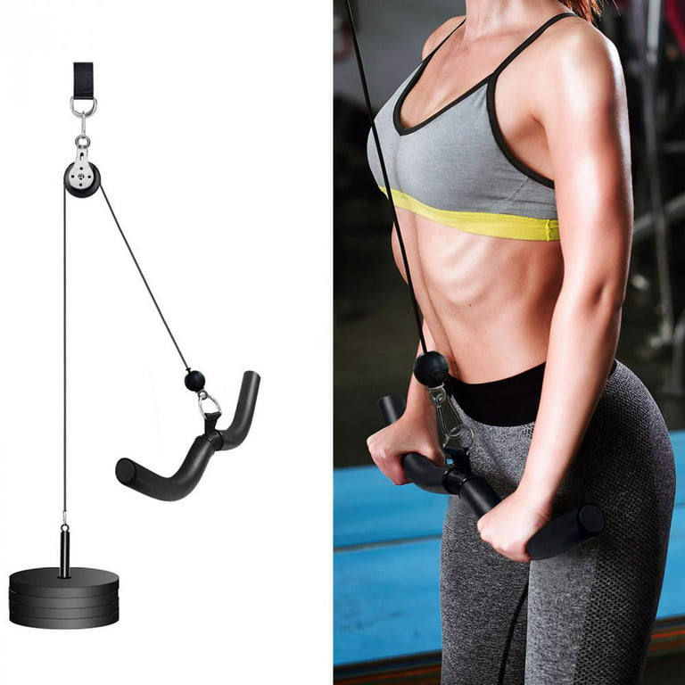 Cable Pulley, Fitness LAT and Lift Pulley System, DIY Pulley Cable  Attachment, Cable Pulley System Gym for Triceps Pull Down, Biceps Curl,  Back