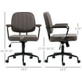 thumbnail image 3 of Homiyad Microfiber Office Chair Desk Chair with 360 Degree Swivel Wheels Adjustable Height Tilt Function Light Brown, 3 of 8