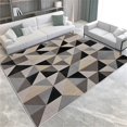 thumbnail image 3 of Area Rugs for Living Room 4x6 ft Geometry Three Angular Plaid Washable Area Rug, Non Slip Floor Carpet, Ultra Soft Low Pile Rugs, for Bedroom, Dining Room, Office, Home Decor Rug, 3 of 7