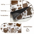 thumbnail image 6 of Round Area Rugs Collection 8 Ft, Coffee Beans Non-Slip Residential Carpet, Funny Cartoon Brown Cake Hot Chocolate Cup Indoor Crawling Mats Runner Rugs for Living Room/Dining Room/Bedroom, 6 of 8