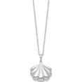 thumbnail image 2 of Sterling Silver Rhodium-Plated Shell Ash Holder 18In Necklace Made In Sri Lanka qsx784, 2 of 5