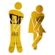 thumbnail image 4 of Letreros de Baño para Hombres Y Mujeres, 1 Par de Pictogramas, Acrílico, Autoadhesivo, Placa Trasera, Señalización para Puerta de Baño, para Centro Co Dorado Fernando baño, 4 of 8