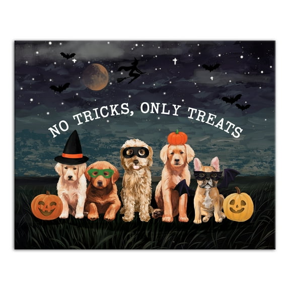 Creative Products No Tricks Just Treats Pups 20 x 16 Canvas Wall Art