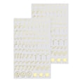 thumbnail image 1 of 2 Hojas de Calcomanías de Letras en Cursiva para Uñas de Resina, Calcomanías de Alfabeto Pequeñas Doradas en 3D, Aleación Metálica para Resina Epóxica, 1 of 7