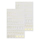 thumbnail image 1 of 2 Hojas de Calcomanías de Letras en Cursiva para Uñas de Resina, Calcomanías de Alfabeto Pequeñas Doradas en 3D, Aleación Metálica para Resina Epóxica, 1 of 7