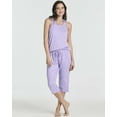 thumbnail image 2 of Real Essentials 2 Pack: Women’s Pajama Set Tank Top and Capri Pants Super-Soft Loungewear (Avalable In Plus Size), 2 of 6