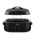 Aroma 18Qt. Electric Cooker Roaster Oven with HighDome Lid, Black