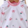 thumbnail image 4 of NOLDARES Baby Girl Boy Pajamas Little Girl Boys Pajamas Cute Graphic 2 Piece Toddler Sleepwear Fall Winter Clothes Set(H012-Pink), 4 of 5