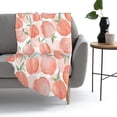 thumbnail image 4 of Pink Peach Cute Watercolor Blanket, Soft Blankets Flannel Bed Throw Cozy Lightweight Plush Gifts for Women Girls Kids Sofa Couch Bedroom Living Rooms Warm All Season, Home Decor, Small 50"x40", 4 of 6