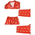 thumbnail image 4 of DARING DIVA Boys' & Girls' Christmas Family Satin Tree Print Pajamas Sets L Red, 4 of 5