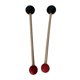 thumbnail image 1 of 2 piezas de mazos para cuencos tibetanos, de doble cabeza, multiusos, con agarre cómodo para percusión. redondo negro y rojo, 1 of 9