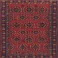 thumbnail image 1 of Ahgly Company Machine Washable Indoor Square Traditional Red Area Rugs, 8' Square, 1 of 7