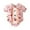 Pink, variant on MEZZALL Girls Short Sleeve Prints Onesie Ruffles Bodysuits One-Pieces Versatile, 6-12 Months
