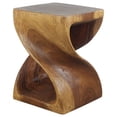 thumbnail image 3 of Strata Furniture 20x15" Traditional Wood Twist End Table in Walnut, 3 of 8