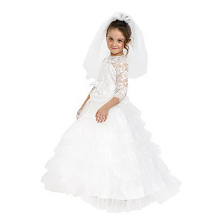 Dress Up America Girls Dreamy Bride Dress Little Girl Wedding Bridal Costume