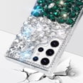 thumbnail image 2 of Compatible with Galaxy S23 Ultra Bling Case Luxury 3D Sparkle Diamond Crystal Rhinestones for Women Girls Glitter Case with Cute Furry Plush Ball Pendant Soft TPU Bumper Shiny Gemstone Cover, 2 of 12