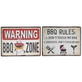 thumbnail image 1 of Signe De Mur En Métal En Relief (Règles Bbq / Zone Bbq) (Asstd) - Ensemble De 2, 1 of 1