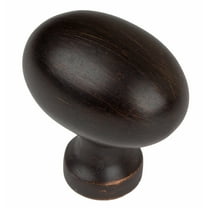 GlideRite 1.125 in. Classic Oval Cabinet Knobs, Oil Rubbed Bronze, Pack of 10