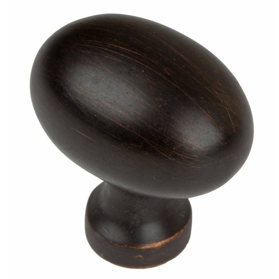 GlideRite 1.125 in. Classic Oval Cabinet Knobs, Oil Rubbed Bronze, Pack of 10
