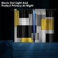 thumbnail image 3 of Yellow Kitchen Curtains 36 Inch Length Black Grey White Window Curtains Over Sink Set of 2, Abstract Geometric Short Tier Curtain for Kitchen, Modern Art Small Kitchen Decor 26x36 Inch, 3 of 6
