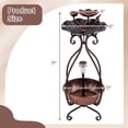 thumbnail image 5 of Solar Outdoor Bird Bath Feeder Combo with Flower Planter Pedestal and Solar Lights, 5 of 8