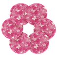 thumbnail image 3 of 6 Pcs Drink Coasters with Holder 3.94in Woven Coasters for Drinks Pink Tie-dye with Butterflies Coaster Set for Protection Table, 3 of 7