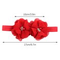 thumbnail image 3 of Lilgiuy Baby Girls Flower Headbands Cute Solid Soft Elastic Hair Band Hair Accessories Gift for Kids, 3 of 4