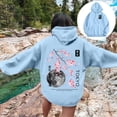 thumbnail image 2 of XIAONU Tokyo Graphic Hoodie For Women Oversized Cherry Blossom Print Pullover Top Soft Casual Travel Hoodies, 2 of 6