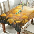 thumbnail image 4 of 60x108 Inch Tablecloth Polyester Square Tablecloth for Home Kitchen Dinner Decor Yellow Flower Field, 4 of 9