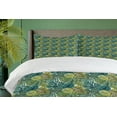 thumbnail image 4 of Ambesonne Leaves Duvet Cover Sets, Rainforest Palm and Monstera, 2-Queen, Olive Green Dark Teal, 4 of 7