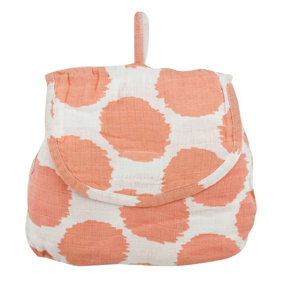 Bacati Muslin Nursing Privacy Cover, Ikat Zigzag Coral Dots