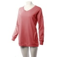 thumbnail image 5 of A2Y Women's Relaxed Fit Long Sleeve V-Neck Side Pocket Sweatshirt Dusty Rose S, 5 of 6