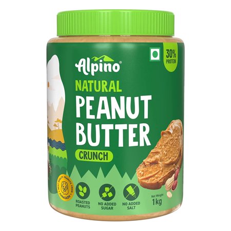Alpino Natural Peanut Butter Spread, Crunch, 100% Roasted Peanuts, 35.2 oz